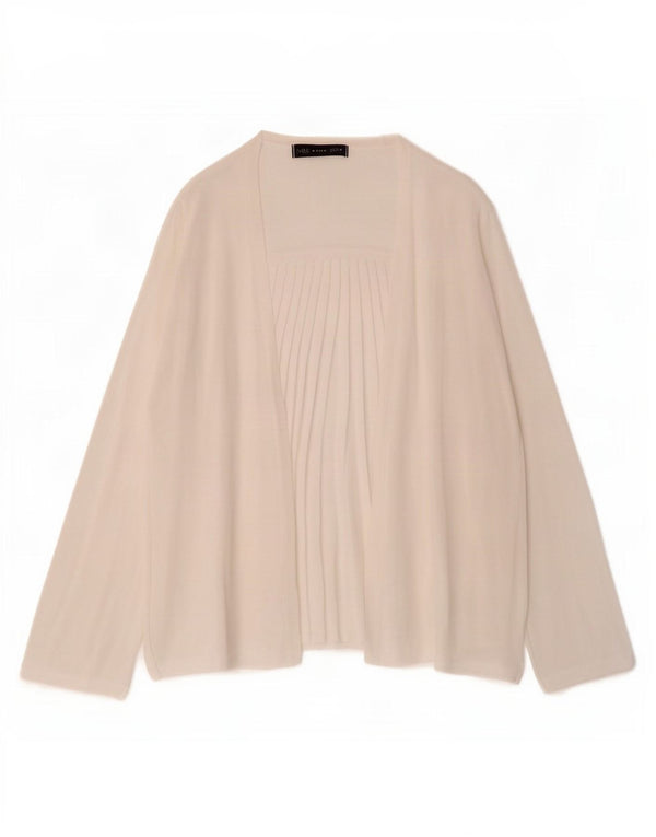 Marks & Spencer Cardigan à manches 3/4 pour femme UK 12 Viscose blanc moyen
