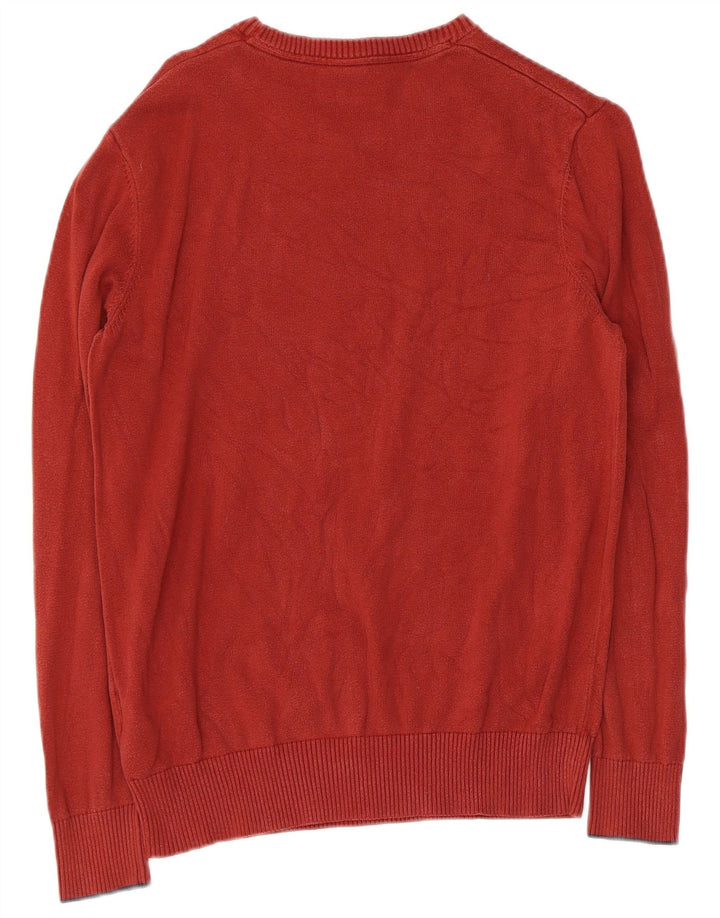 TIMBERLAND Pull col bateau homme petit rouge coton