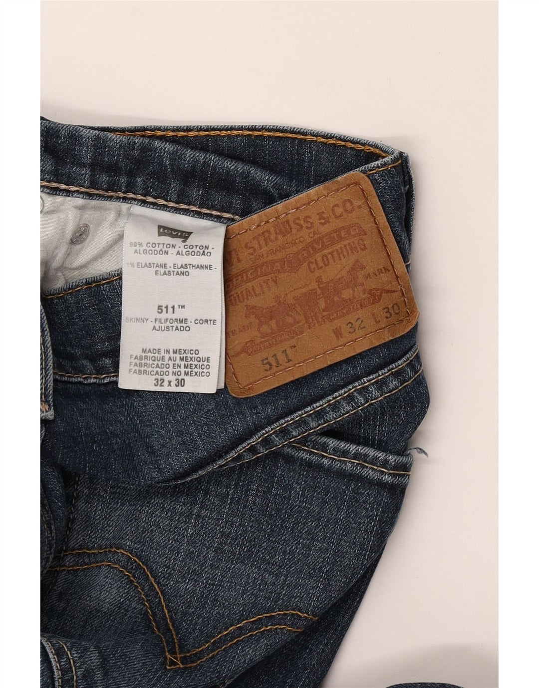 Levi's Jean Slim 511 Homme Bleu W32 L30 Coton