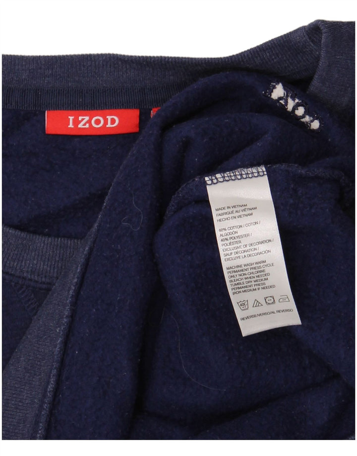 Izod Sweat-Shirt Homme Bleu Marine Moyen Coton