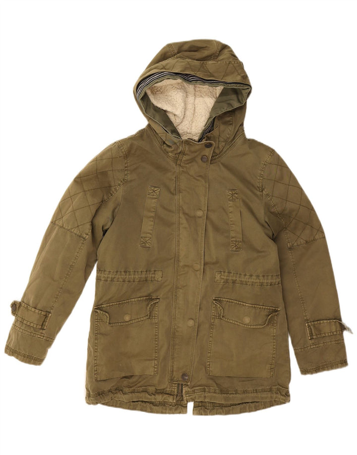 Parka à capuche fille Zara 13-14 ans Kaki Polyester
