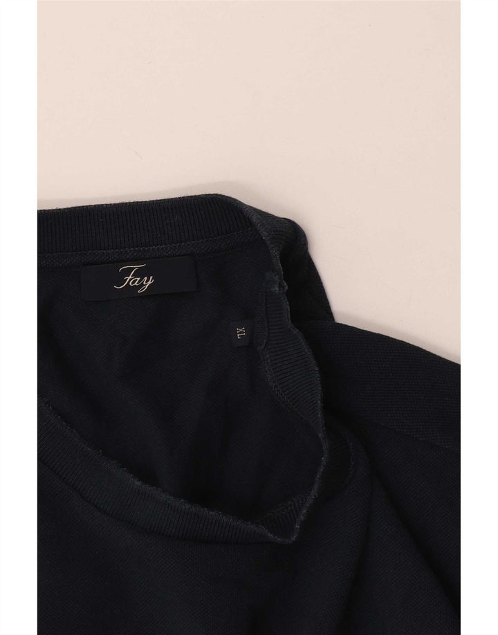 Fay T-Shirt Homme Top XL Bleu Marine Rayé