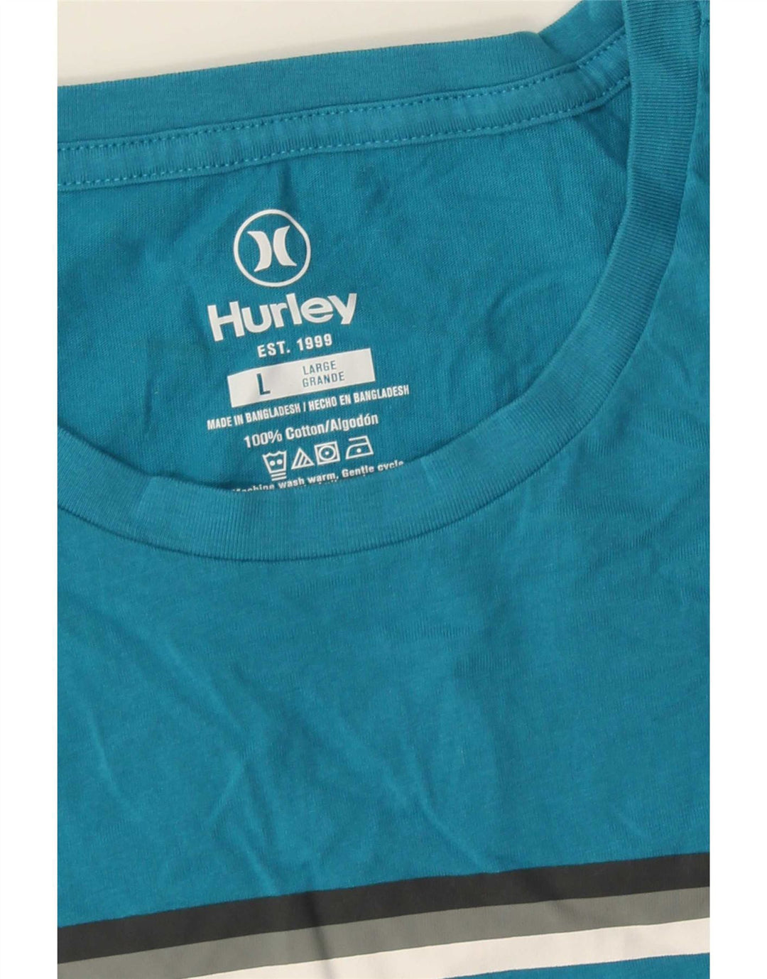 Hurley T-Shirt Graphique Homme Grand Bleu Coton