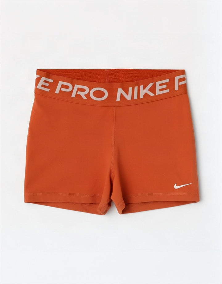 Nike Short de sport Dri Fit Graphic pour femme UK 8 Small Orange Polyester