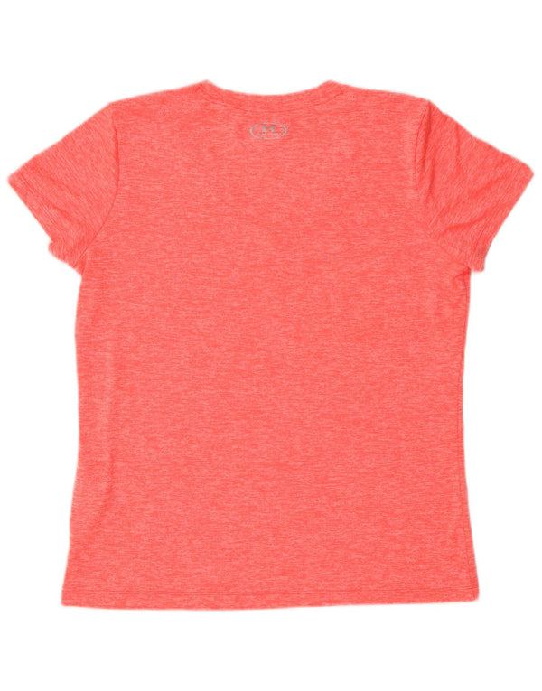 Under Armour T-shirt Heat Gear pour femme UK 14 Rose moyen moucheté