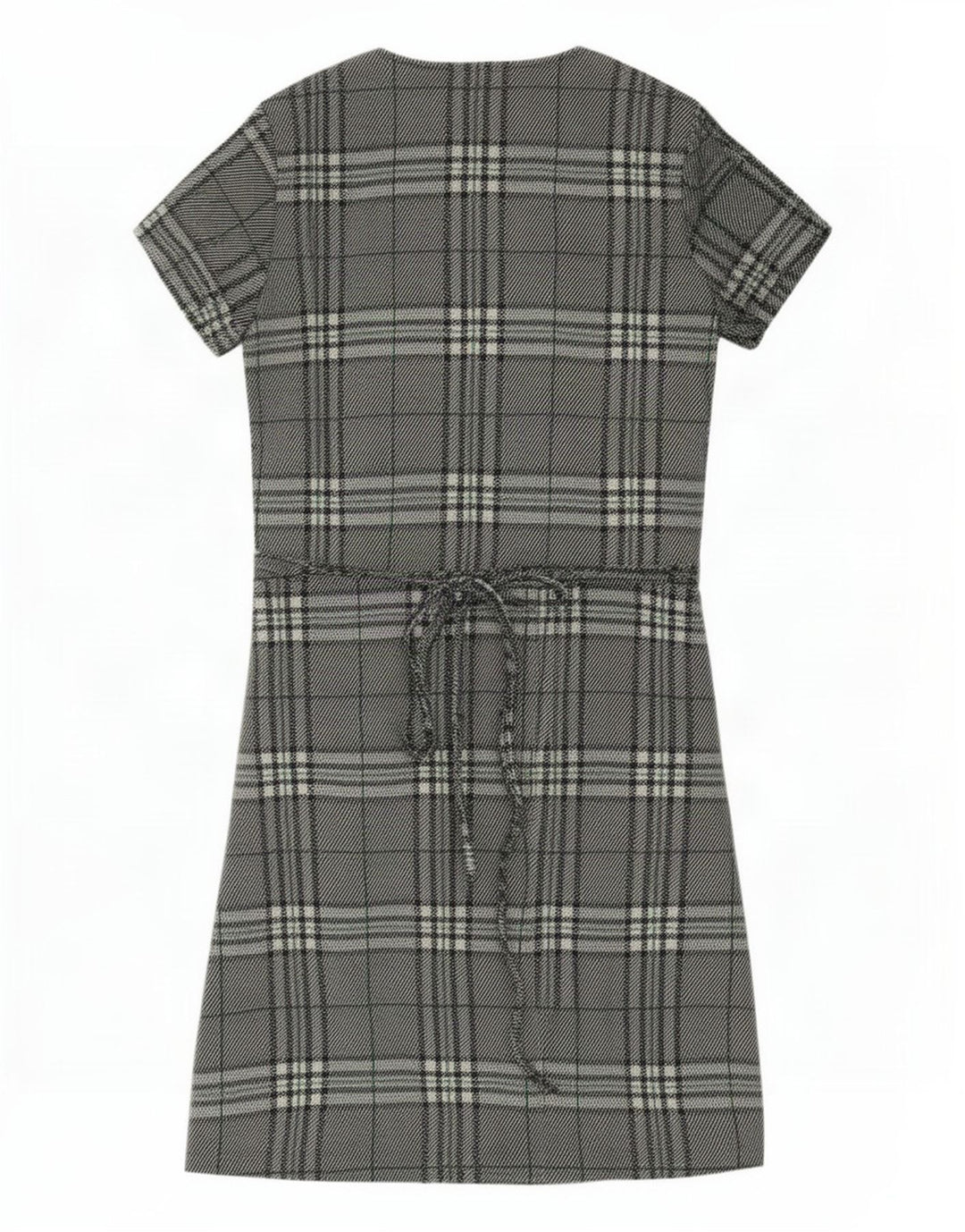 Zara Femme Robe Portefeuille UK 44 Grand Vert Plaid Polyester