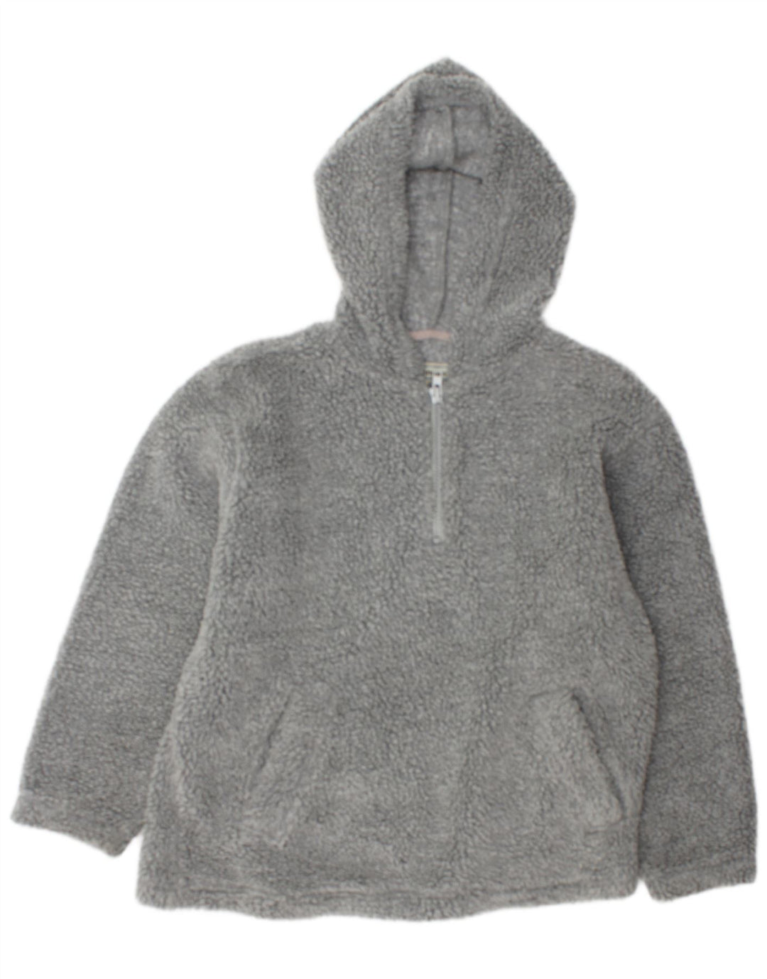 Fishbone Pull polaire à capuche et col zippé pour homme, grand gris, polyester
