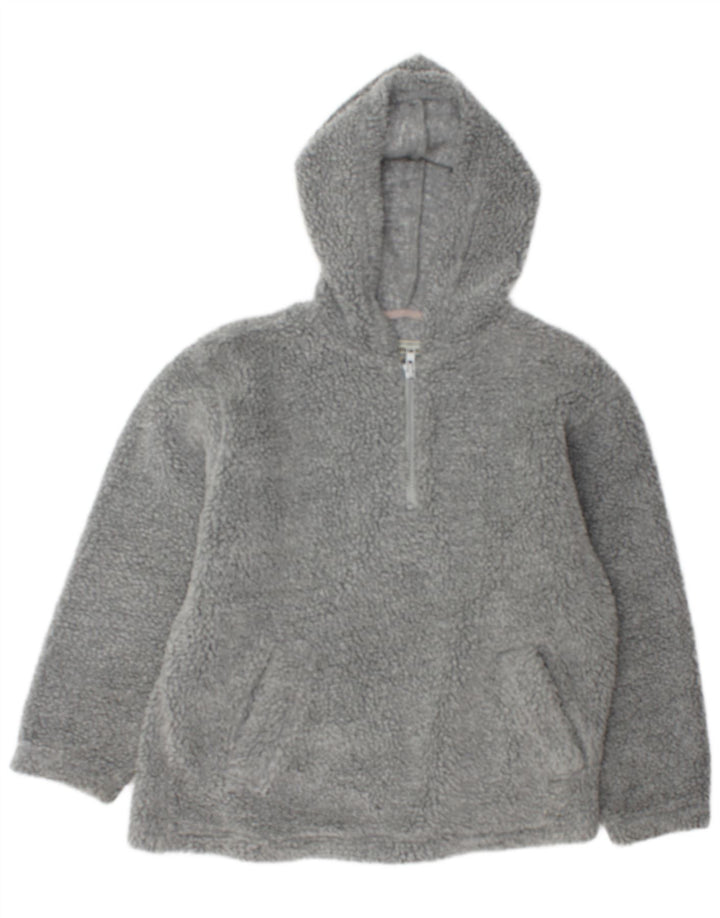 Fishbone Pull polaire à capuche et col zippé pour homme, grand gris, polyester