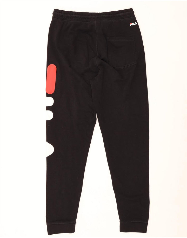 FILA Pantalon de Survêtement Graphique Joggers Homme Noir Moyen Coton