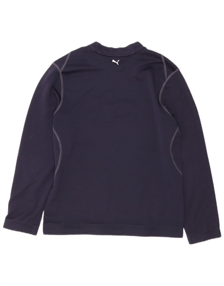 Puma Haut Graphique à Manches Longues Homme Bleu Marine Moyen