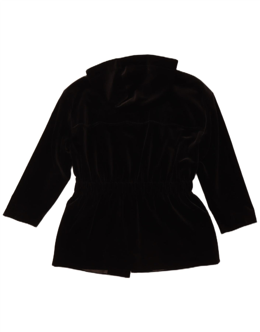 AFTER FIVE Manteau à capuche en velours pour femme UK 12 Noir moyen