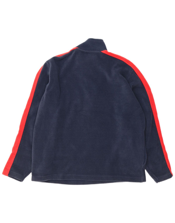 Umbro Pull Polaire à Col Zippé Homme Bleu Marine Moyen Polyester Colorblock