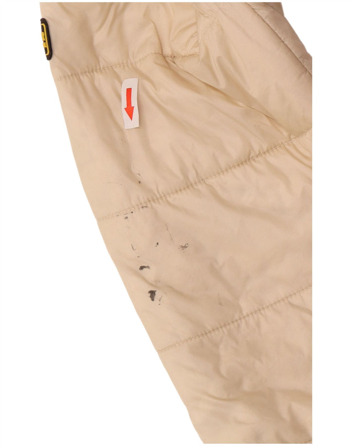 Barbour Manteau rembourré à capuche pour femme UK 10 Small Beige Polyamide
