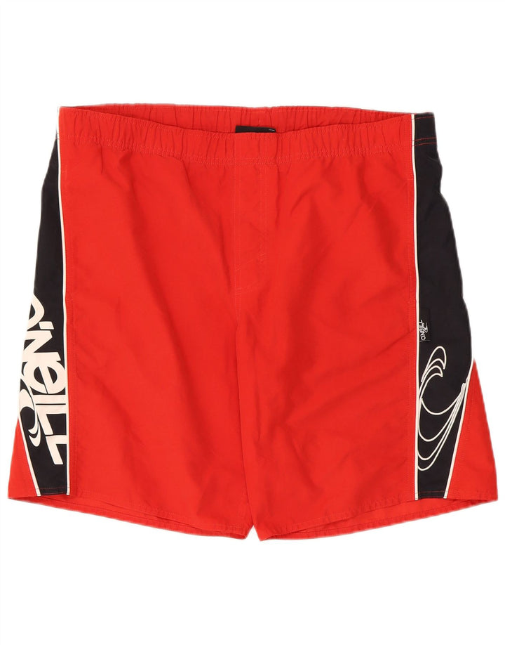 O'Neill Short de sport graphique pour homme, petit, rouge, color block, polyester