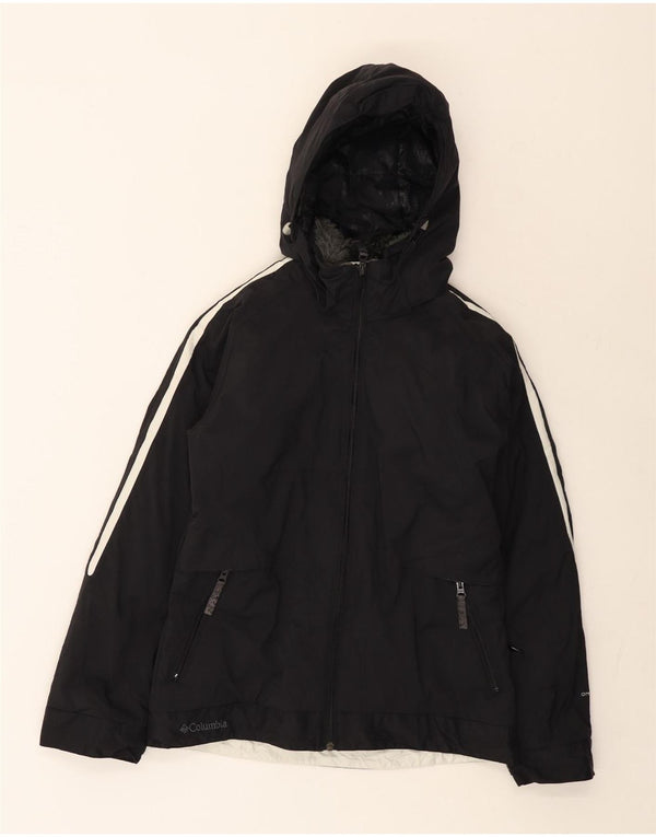 Columbia Veste coupe-vent à capuche pour femme UK 10 Small Noir Nylon