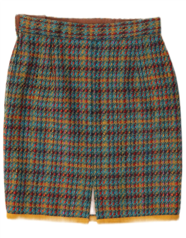 jupe crayon femme vintage W28 Medium Multicolore Check