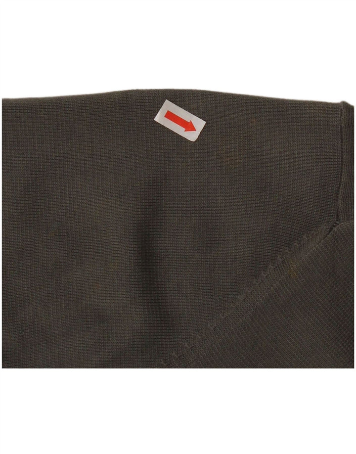 Massimo Dutti Pull à manches courtes et col polo pour homme Gris moyen Coton