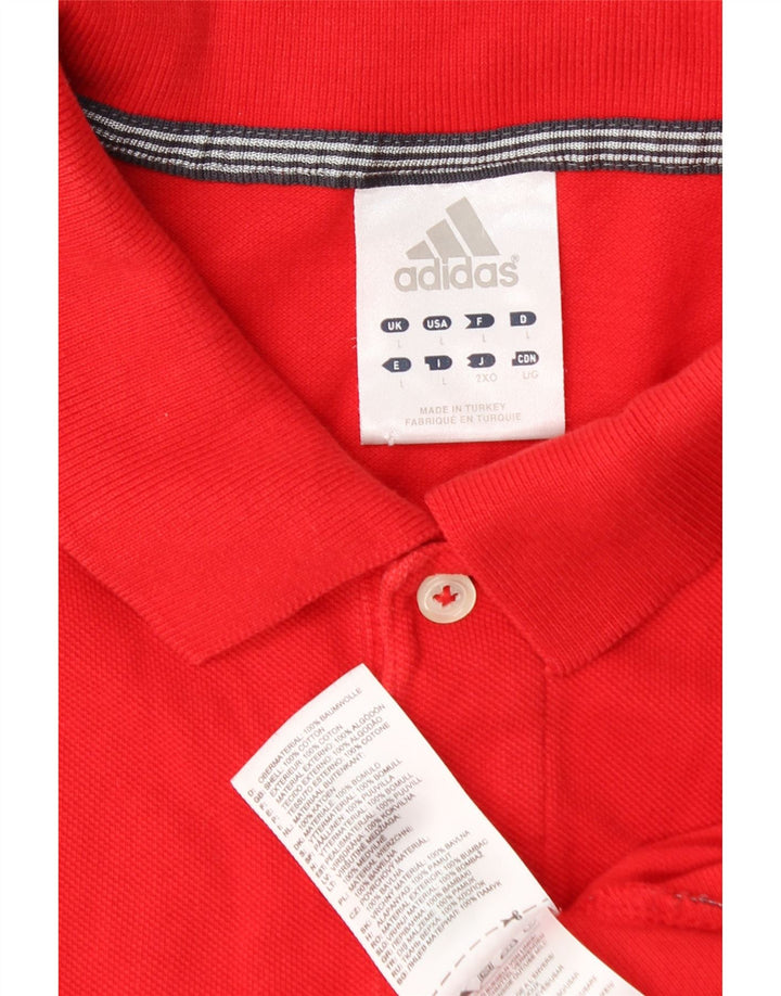 ADIDAS Polo Homme Grand Rouge Coton
