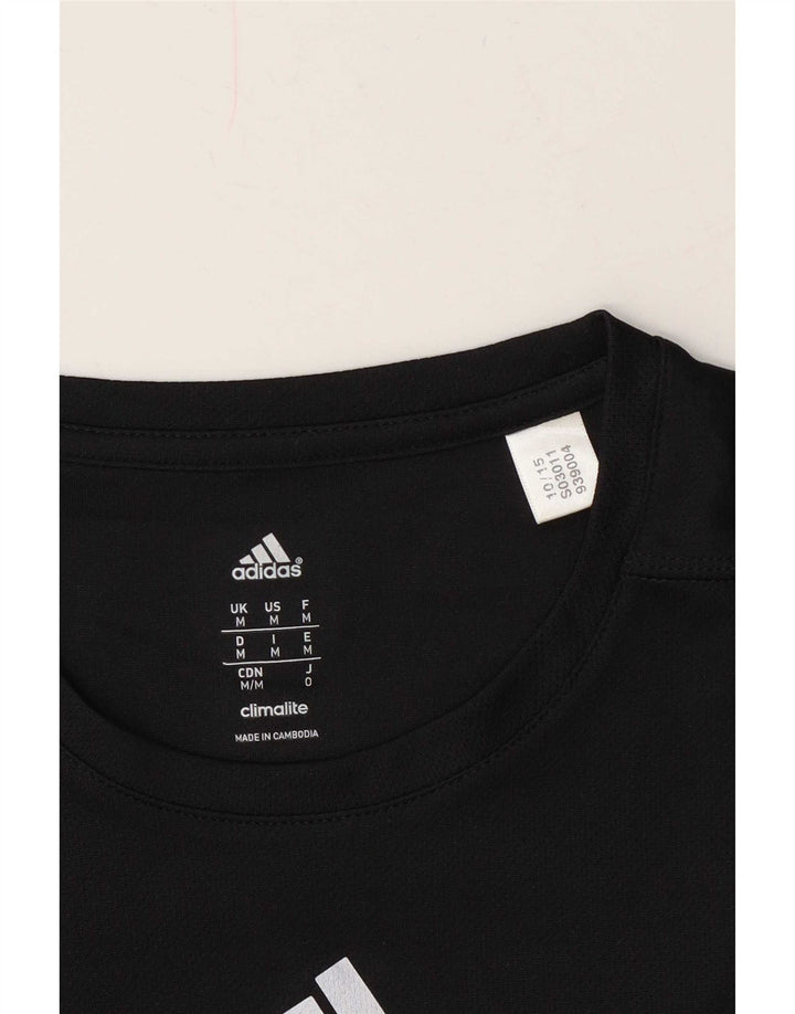 Adidas Climalite T-Shirt Top Homme Noir Moyen
