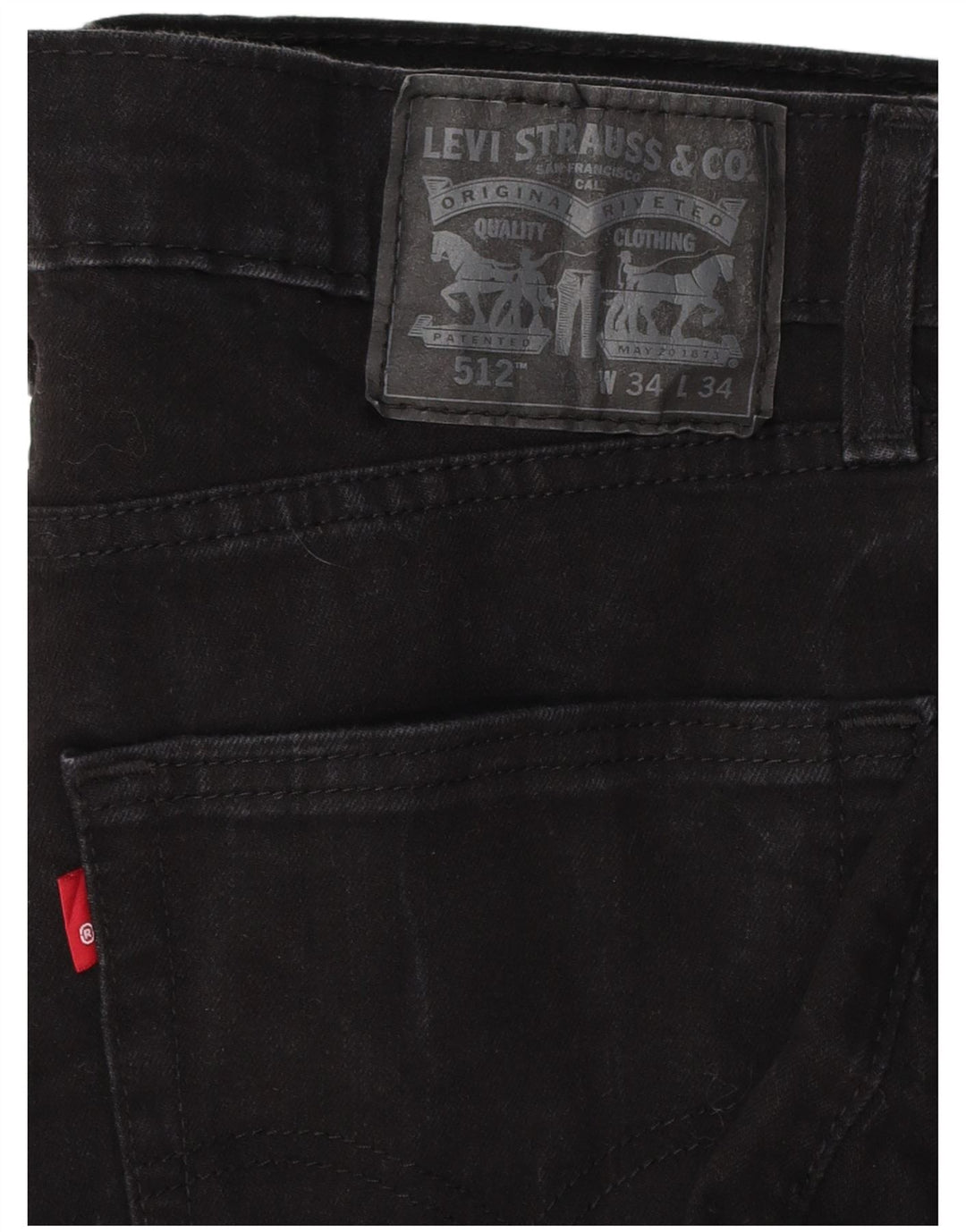 LEVI'S Jean Slim Fuselé 512 Homme W34 L32 Coton Noir