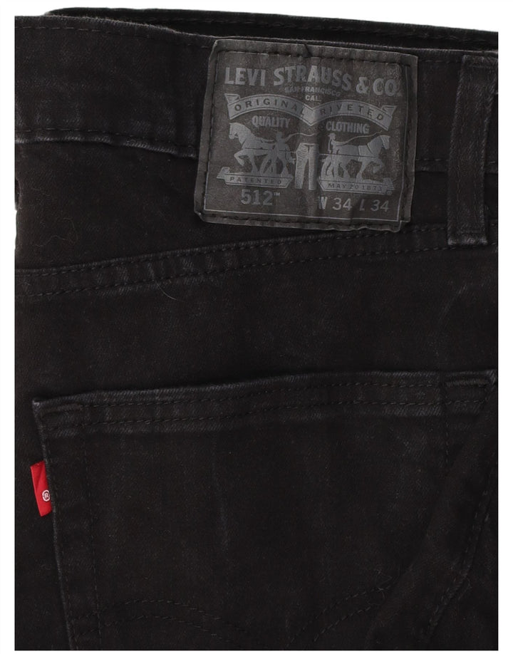 LEVI'S Jean Slim Fuselé 512 Homme W34 L32 Coton Noir