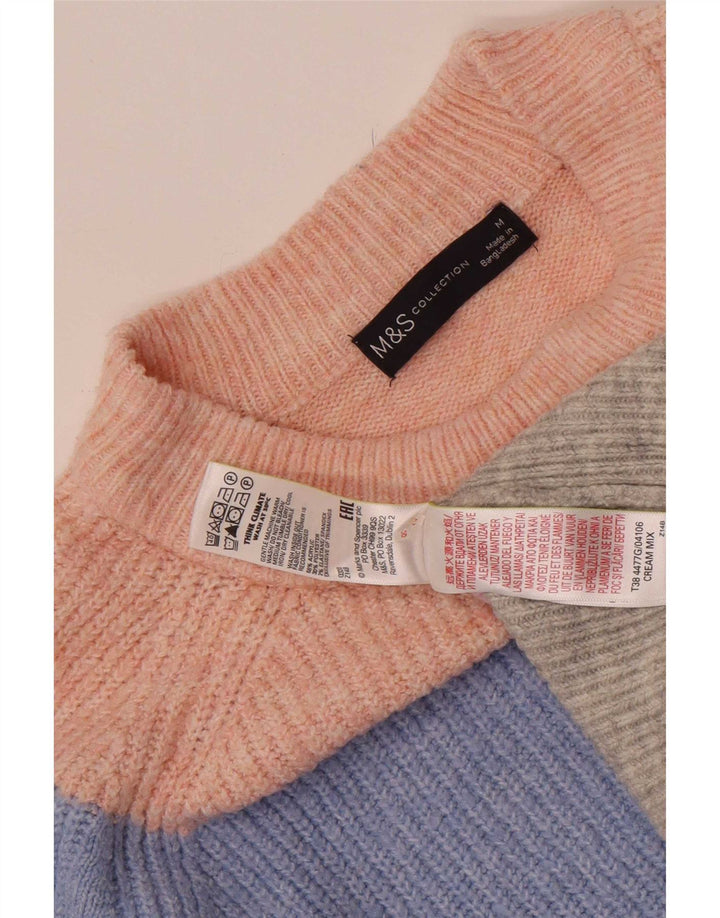 Marks & Spencer Pull col roulé pour femme UK 14 Medium Multicolore