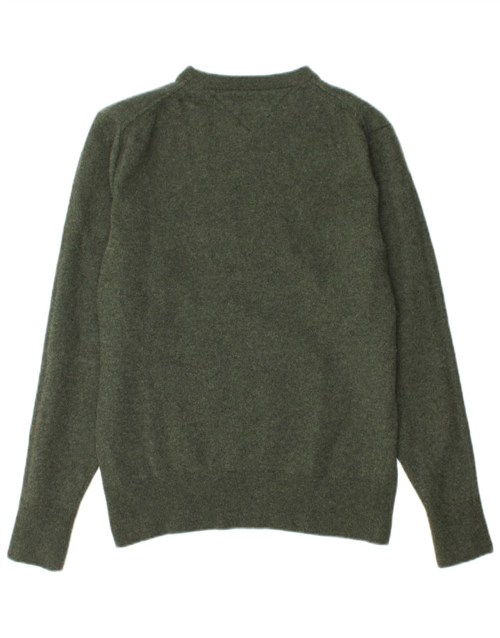 TOMMY HILFIGER Pull ras du cou pour garçon 13-14 ans XL Vert Laine