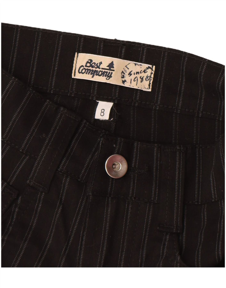 BEST COMPANY Pantalon décontracté fille 7-8 ans W24 L25 Noir à fines rayures