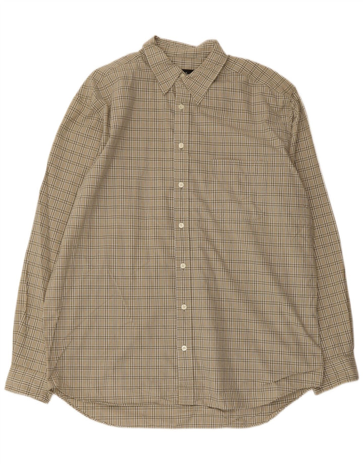 EDDIE BAUER Chemise haute pour homme en coton à carreaux kaki