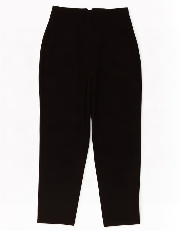 Zara Pantalon court fuselé taille haute pour femme Medium W28 L26 Noir