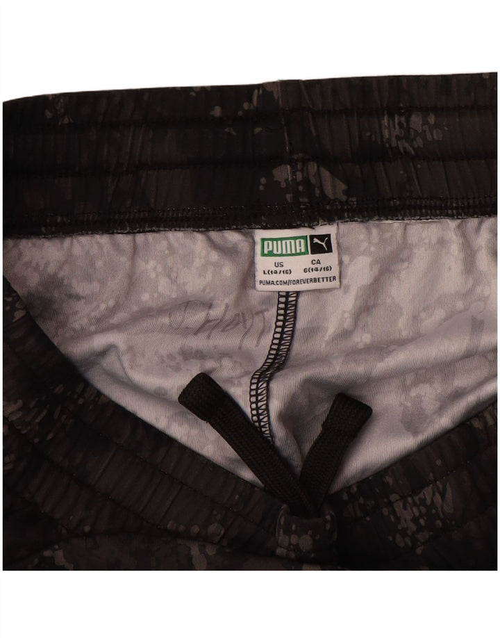 Puma Short de Sport Garçon 14-15 Ans Large Gris Camouflage