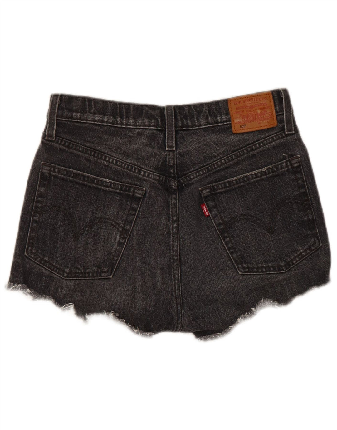 LEVI'S Short en Jean 501 Femme W30 Coton Noir Moyen