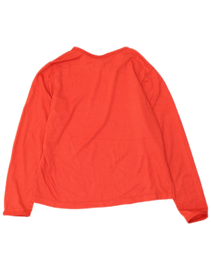 NIKE Haut court à manches longues pour femme US 8/10 Rouge moyen Polyester
