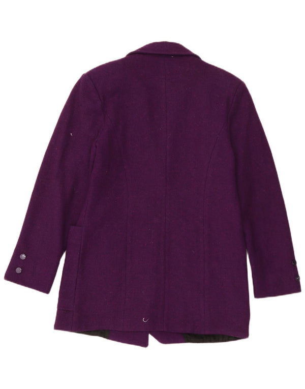 vintage Femme 3 Bouton Blazer Veste UK 12 Moyen Violet