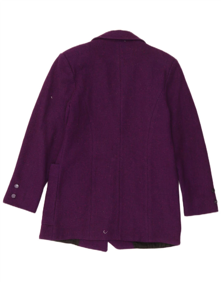 vintage Femme 3 Bouton Blazer Veste UK 12 Moyen Violet