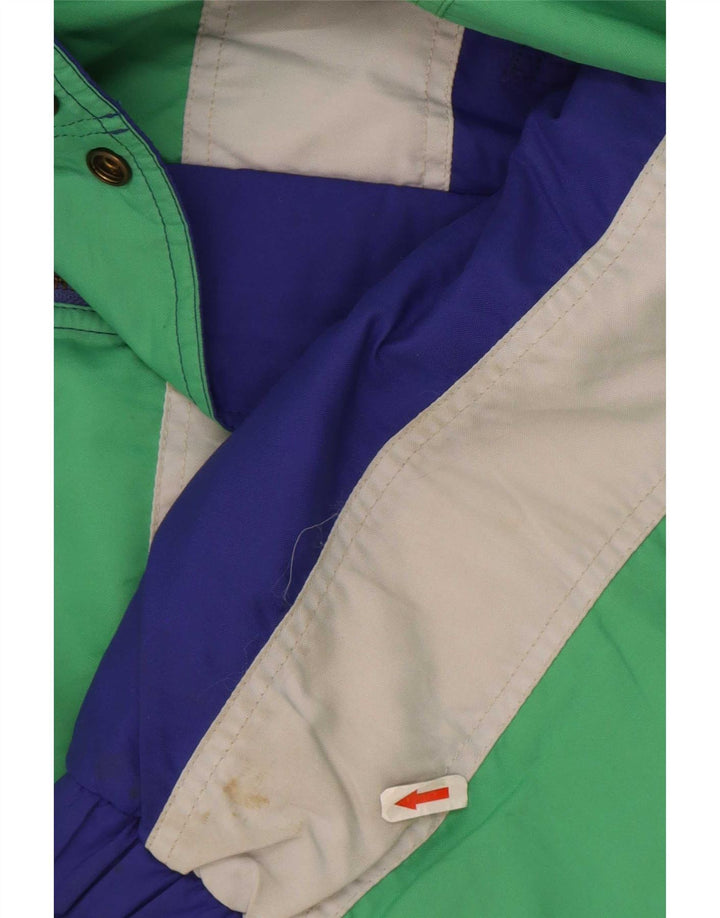 Sergio Tacchini Veste de ski à capuche pour homme IT 54 2XL Bleu Colourblock Polyamide