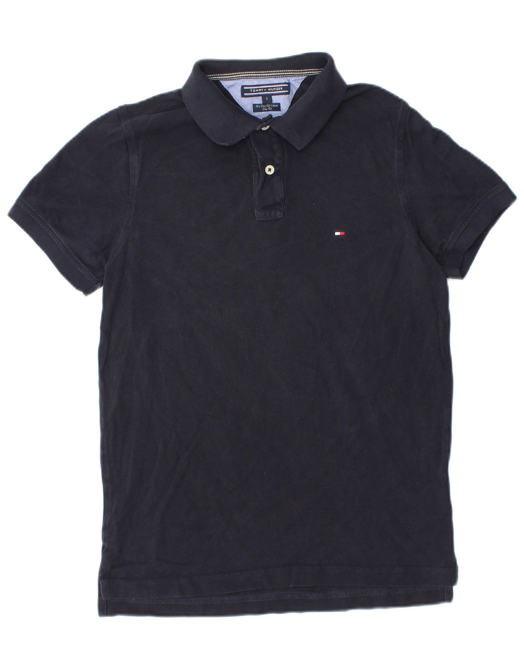 TOMMY HILFIGER Polo Slim Fit Homme Petit Bleu Marine Coton