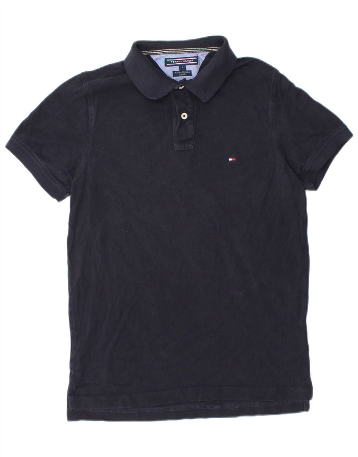 TOMMY HILFIGER Polo Slim Fit Homme Petit Bleu Marine Coton