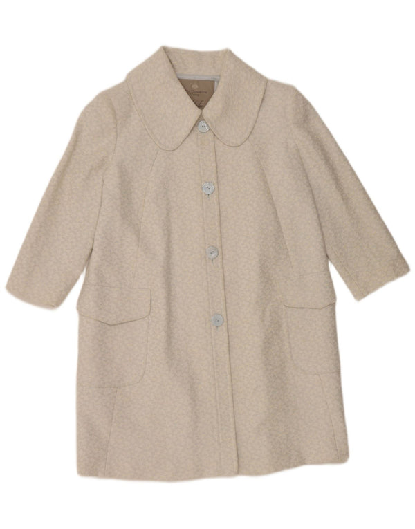 Paul Costelloe Pardessus à manches 3/4 pour femme UK 12 Bleu moyen géométrique