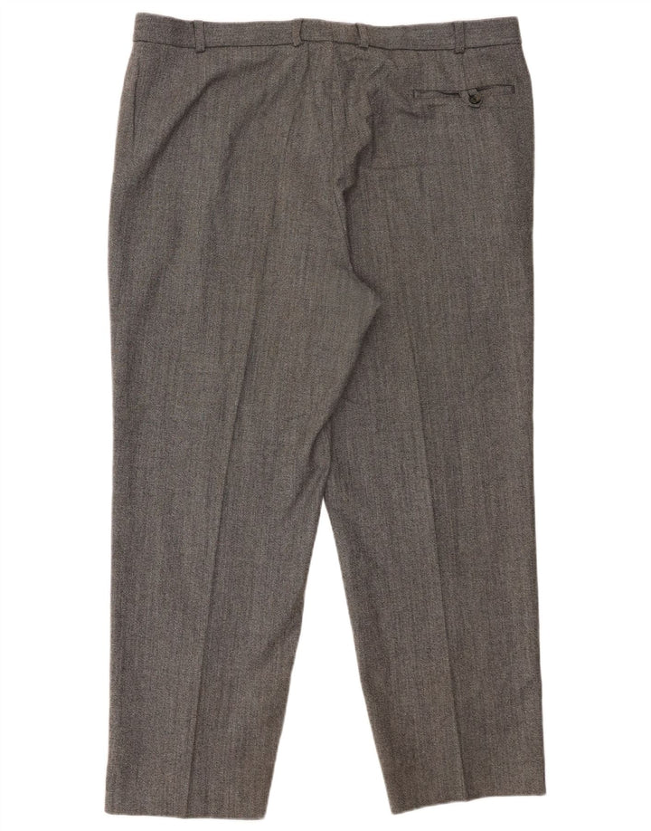 Marks & Spencer Pantalon de Costume Droit St. Michael Homme W40 L29 Gris Laine
