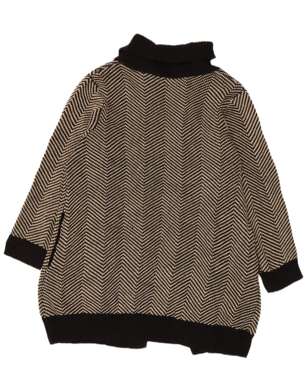 Autograph Cardigan ouvert long pour femme UK 44 Chevron noir moyen