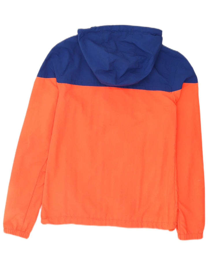 SUPERDRY Veste de pluie à capuche pour homme UK 34 XS Orange Colourblock Nylon