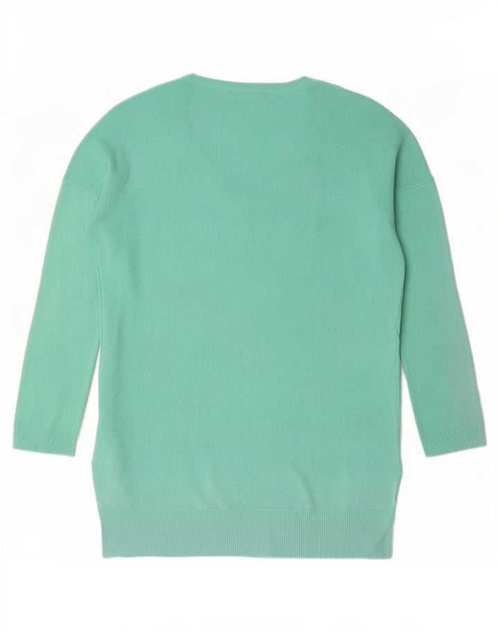 Marks & Spencer Pull surdimensionné à col en V pour femme UK 10 Petit Vert