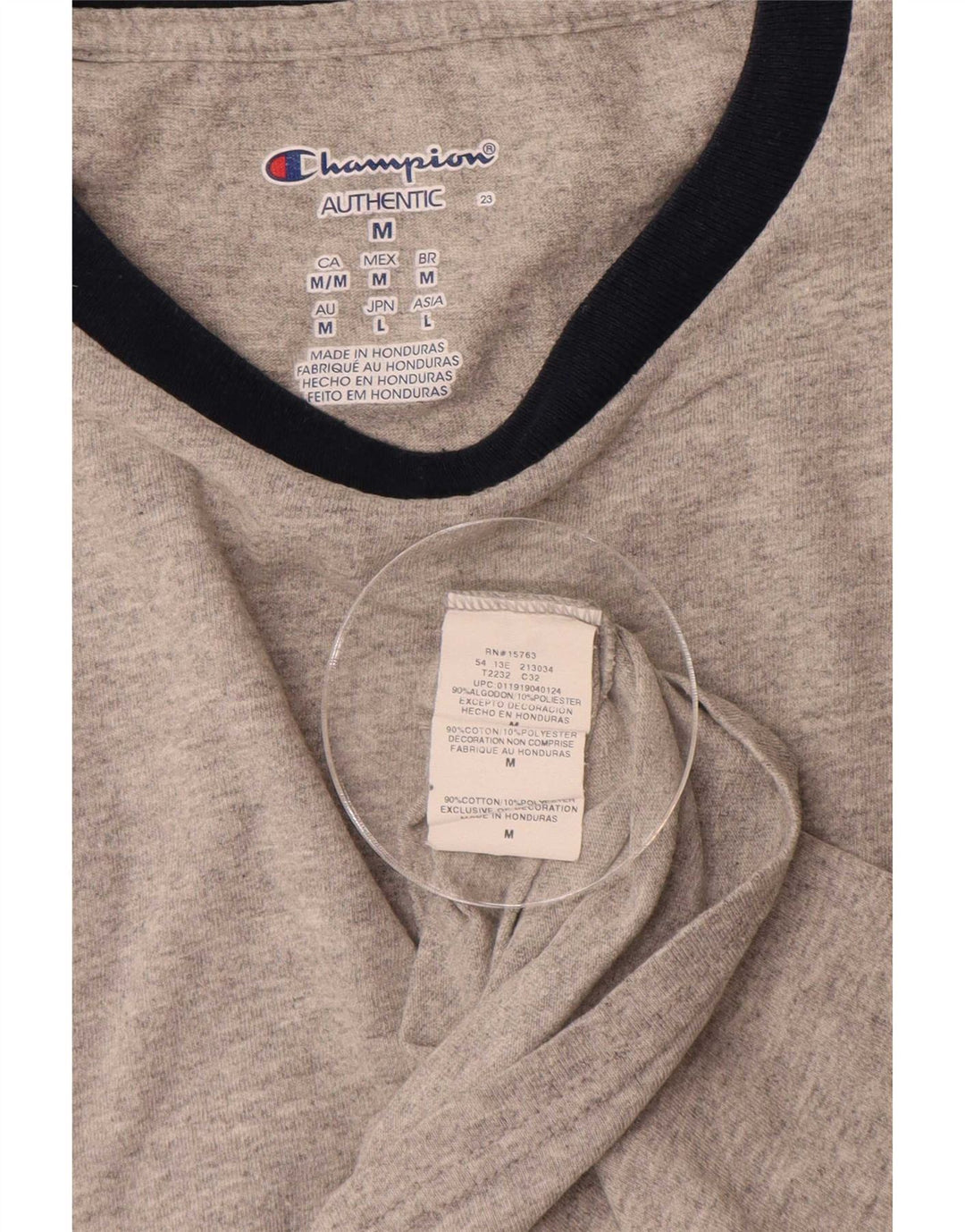 Champion T-Shirt Homme Gris Moyen Moucheté Coton