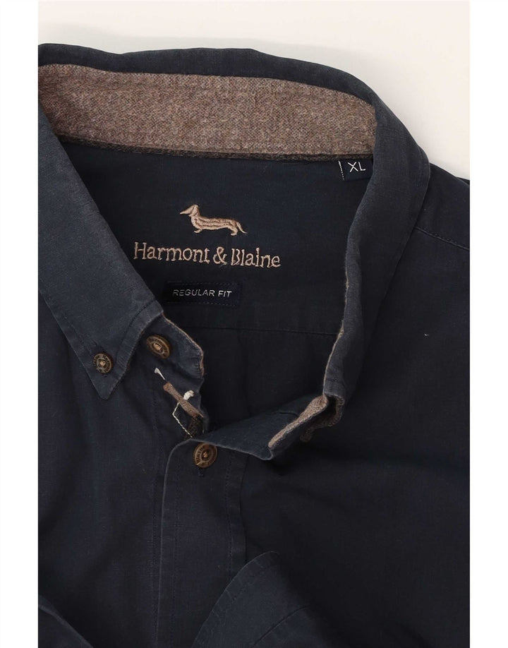 Harmont & Blaine Chemise Regular Fit Homme Bleu Marine XL