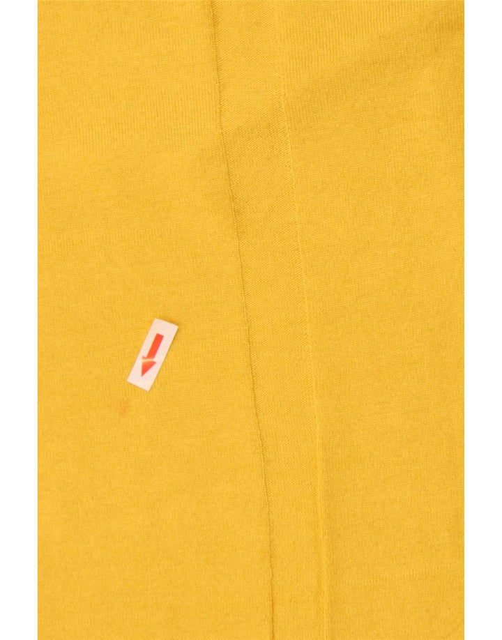 Jigsaw Femme Top Manches Longues UK 10 Petit Jaune Polyamide