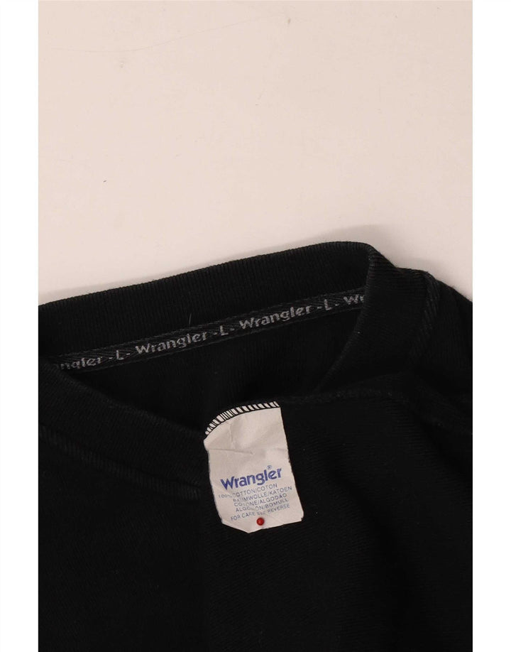 Wrangler Haut à manches longues pour homme en coton noir