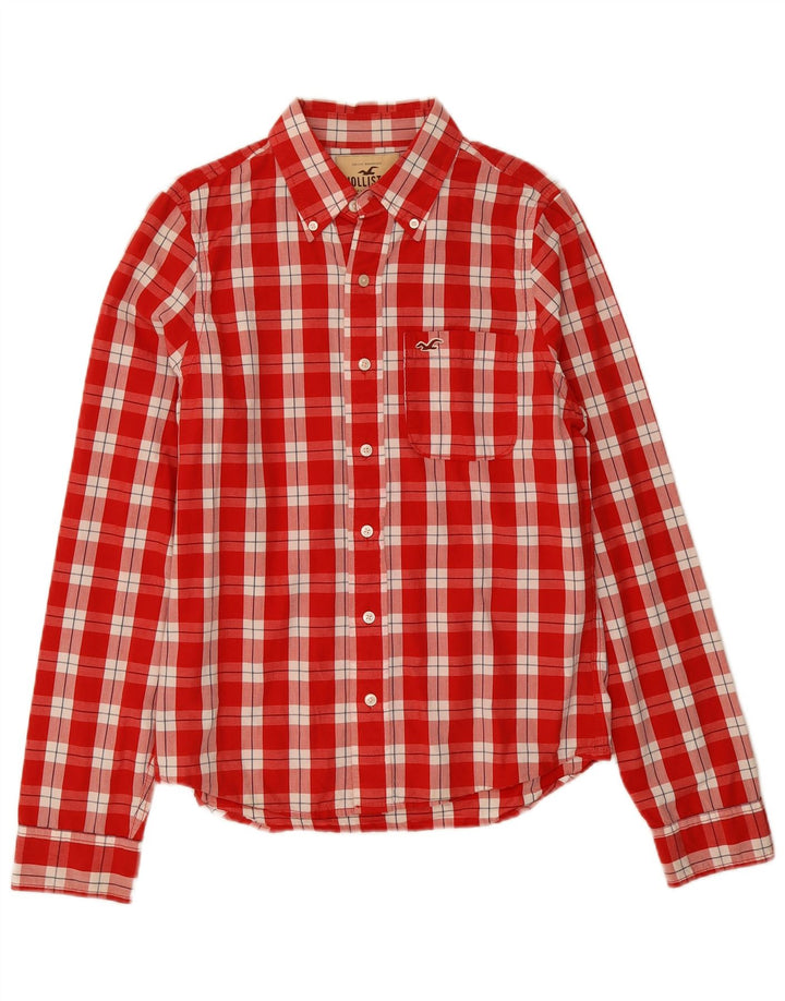 HOLLISTER Mens Shirt Medium Red Check Cotton