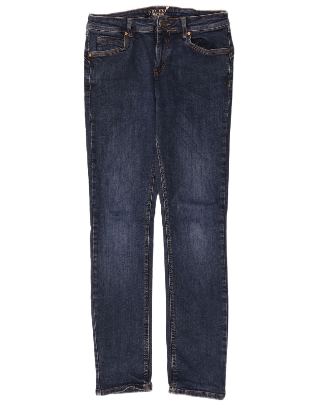Marks & Spencer Jean slim Per Una pour femme UK 12 Medium W32 L30 Bleu marine