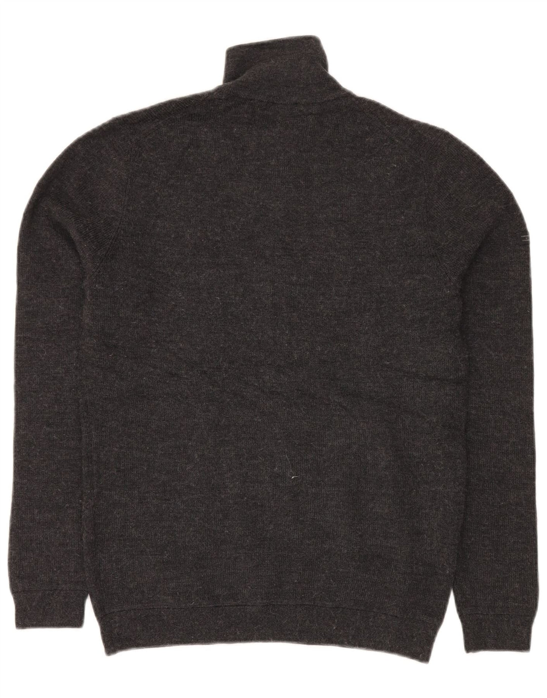 SUPERDRY Pull Col Zippé Homme Gris Moyen Laine Mérinos